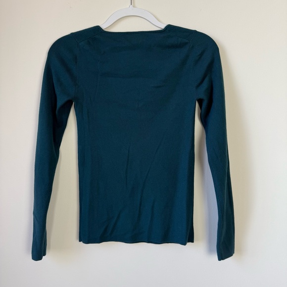 Aritzia Wilfred Veronica Sweater Top Teal Green - Picture 4 of 6